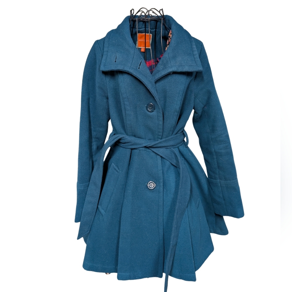 Modcloth Teal Coat - Size S - Picture 2 of 7